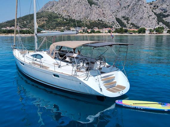 Yacht Lučica deck and swim platform